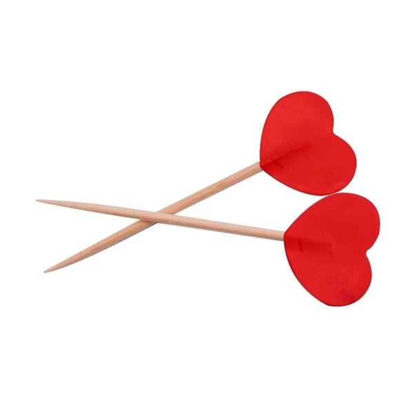 Party Picks Red Valentine Hearts 6.5cm (Pack of 50)