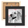 ORIVAN Black 4x4 Picture Frames Set of 4 Solid Wood