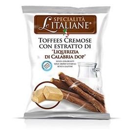 "Le Italiane" Italian Toffees with Extract of DOP Licorice from Calabria and Italian Alpine Cream (3.5 Oz)