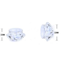 BesYouSel - Tarros transparentes de 3 g vacíos para cosméticos de plástico con boca ancha, color crema, para sombra de ojos, crema de ojos, uñas, polvo, paquete de 50