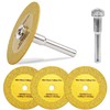 3 PCS Mini Glass Cutting Disc,1mm Ultra-Thin Diamond Cutting Blade