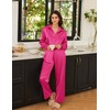 Ekouaer Womens 2 Piece Silk Satin Pajama Set Long Sleeve