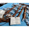 1 ONE Navajo talking stick 14" w/dangle beads & Stone
