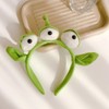 Tiardey Alien Headband Three Eyes Weird Headband Elastic Headband for