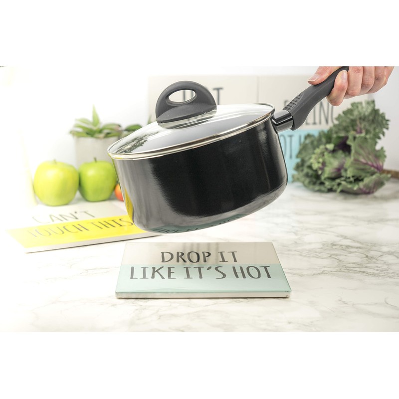 KitchenCraft Funny "Drop It Like It's Hot" Square Ceramic Trivet