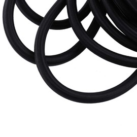Hakeeta Elastic Cord 5mm/10mm, Wear-Resistant, Long Service Life, for Tents, Bags, Luggage, Sports Equipments, Motorcycle Luggage, Truck Tarpaulin, of Latex Thread, Polypropylene Fiber(Black 10mm*5m)