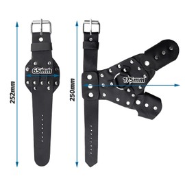 ZHUOCE Fishing Reels Wrist Wrap Hand Guard Set Archery Wristband with Gloves for Fishing Slingshot Leather Steel Wrist Straps