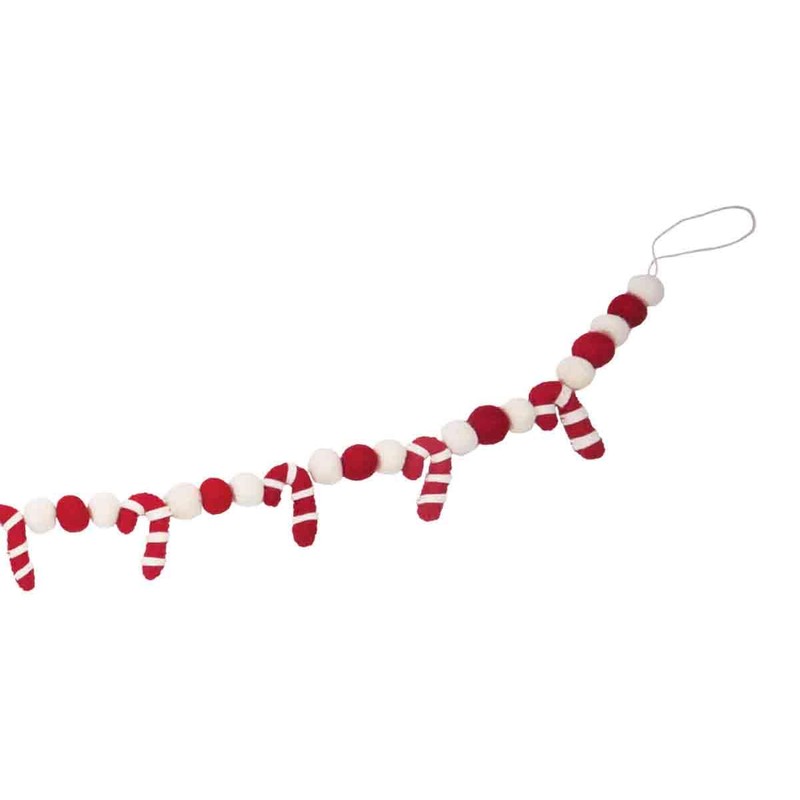 GALLERIE II Candy Cane Garland Red