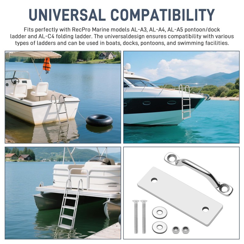 Boat Dock Ladder Hardware Attachment Kit Replacement for RecPro Marine
