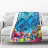 NPCEED Dolphin Blanket 150 x 200 cm, Flannel Blanket with