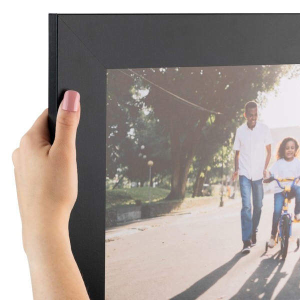 ArtToFrames 21x33 inch Satin Black Picture Frame, 2WOMFRBW74079-21x33