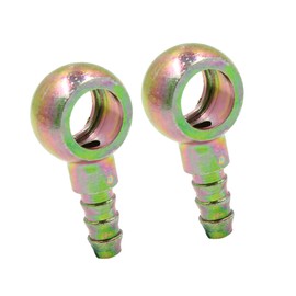 A ABSOPRO 6mm ID Hose Barb 12mm Banjo Fitting Fuel Line Adapter (Set of 2)