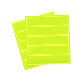 PATIKIL 5 x 1 Inch Safety Reflective Stickers, 10Pcs 500cd/lx.m2 Warning Sticker Waterproof Reflector Tape Strip for Night Safety Backpacks Bicycles, Fluorescent Yellow