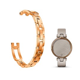 C2D JOY Stainless Steel Straps Compatible with Lily Smartwatch Replacement Band for Women Accessories U-style Dressy Wristband - Rose Gold