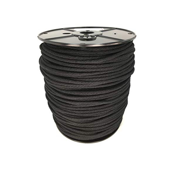 GREAT WHITE Sash Cord Black, 3/16" x 1,200' Spool (#6)
