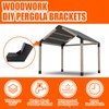 ITeVe.GD 30-Degree Angle Pergola DIY Bracket Kits,2-Way L-Shaped Woodwork Brackets