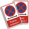 Parken Verboten Sign, Made of Sturdy PVC Hard Foam Board,