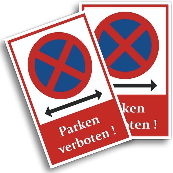 Parken Verboten Sign, Made of Sturdy PVC Hard Foam Board,