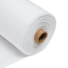 1 Metre White Calico Fabric - 60" Wide 155GSM - Premium Quality Cotton Material for Sewing, Quilting, Embroidery, Upholstery, Curtain Lining, Book Binding by DISCOUNT Fabrics LTD