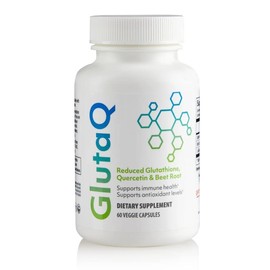 GlutaQ Market America Antioxidant Supplement – Healthy Aging & Energy Support with Reduced Glutathione, Quercetin & Beetroot – Vegan, Gluten-Free, Non-GMO Formula
