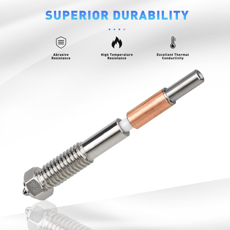 2pcs 0.8mm Bimetallic Nozzle for qidi Plus 4 Quick Release