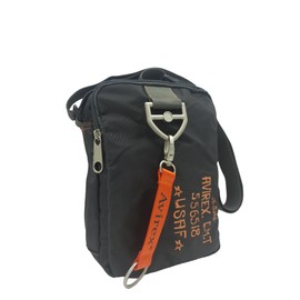 Avirex PST04 Collection PST04 Waterproof Nylon Messenger Bag for Men with Removable Key Chain, Size S, Grey, gray