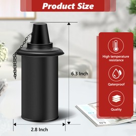 ZSPENG 4 Pack Torch Replacement Canisters, 16oz Bamboo Lantern Refillable Torches, Decorative Citronella Torch Canister for Yard, Patio, Deck, Garden Decor, Party