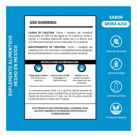 Creatina Monohidratada D-MON con Sabor a Mora Azul para Deporte de 250 g                                                                              