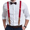 Buyless Fashion Leather End Suspenders for Men - 48" Elastic