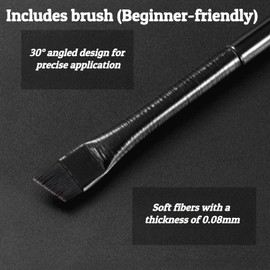 Brown Gel Eyeliner with Brush – Long-Lasting, Waterproof, Smudge-Proof Gel Eyeliner with High Pigment, Smooth Glide Formula Eye Liner