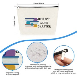 Book Lover Gifts Makeup Bag Reading Lovers Gifts Cosmetic Bag Reading Book Club Gift Bibliophile Gifts Book Worm Gift Bookish Gifts Librarian Book Nerd Gifts Birthday Gifts for Book Lover Friends
