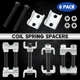 weyleity Coil Spring Spacers 8PCS | 2-Way Adjustable Lift Or Lower Spring Spacer, Coil Spring Compressor Tool Strut Spring Compressor for Cars SUVs Trucks, Spreads or Compresses Coil Springs