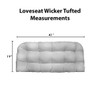 RSH DECOR: Sunbrella Tufted Wicker Loveseat Cushion | 41” x