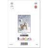 doodlecards Blank Christmas Card Polar Bear and Snowball Medium Size