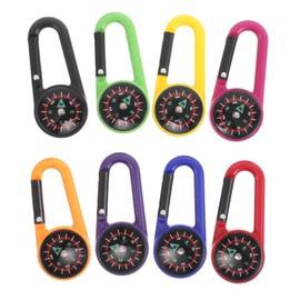 Kisangel Carabiner Compass Set Mini Compass Hook for Hiking Backpack Boys and Girls Outdoor Activities