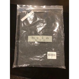 Bela NYC Women's super Soft Wide Scarf Black/Charcoal One Size - Retail $35