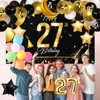 Happy 27th Birthday Backdrop Banner Decor with Balloons Arch Garland