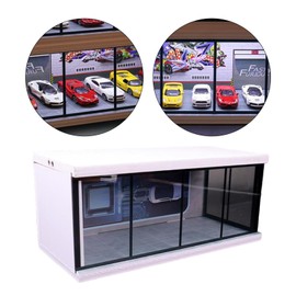 Perfeclan 1:64 Scale Model Car Show Case Storage Box Vehicle Scene Toy Collectible Display Showcase for Diecast Car Collection Diorama, car technology