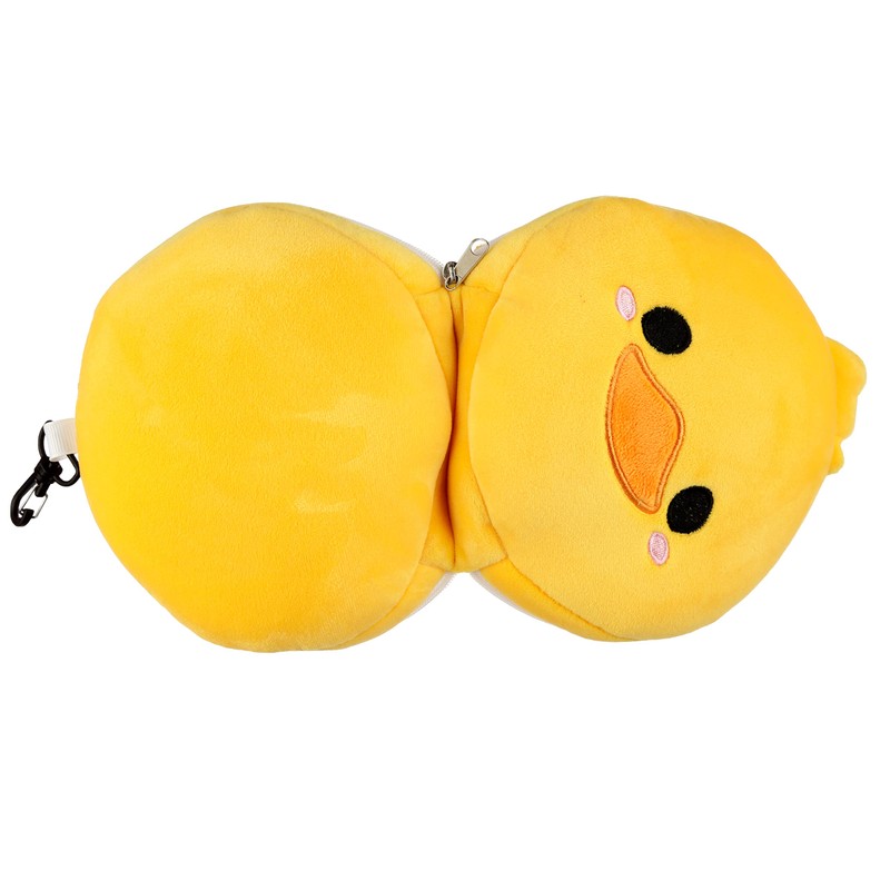 Relaxeazzz Neck Pillow with Eye Mask, Duck, Cute, Plush, One-Piece,