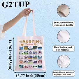 G2TUP Austin Texas Gifts Austin Texas Bachelorette Party Tote bag Austin Lovers Travel Shopping Bag (Austin Texas Tote)