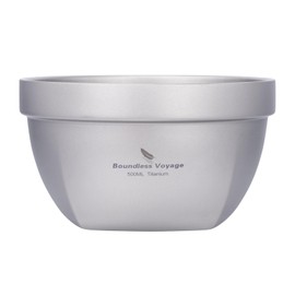 Boundless Voyage Ti1161T Titanium Rice Bowl, Double Layer, 16.9 fl oz (500 ml), Double Bowl, For Kids, Adults, Ramen Bowl, Rice Bowl, Soup, Rice Bowl, Heat Resistant, Lightweight, Titanium Tableware,