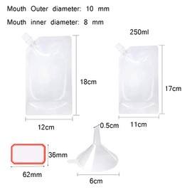 dancepandas Food Squeeze Bags, Pack of 30, Reusable Baby Porridge, Baby Food Storage for Smoothies, Yogurt, Baby Porridge (250 ml, 350 ml)