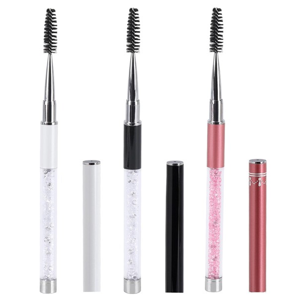 3 Pcs Spoolies Mascara Wands Eyelash Brushes Eye Brow Brush