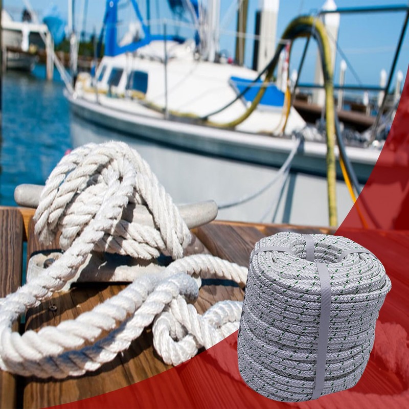 findmall 3/8 Inch x 200 Feet Double Braid Polyester Rope