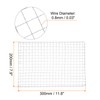 sourcing map 2pcs Square BBQ Grill Net 7.9"x11.8" Galvanized Iron