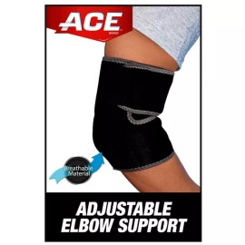 ACE 브랜드 조절 가능한 압박 팔꿈치 지지 약한 관절 아픈 또는 부상 부위에 대한 중간 정도의 특징 한 [1 Count (Pack of 1) / Neoprene Ebow Support] ACE Brand Adjustable Compression Elbow Support for Weak Joints Aching or Injured Areas with Moderate Features