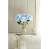 ICBOX 6pcs 28in Blue Hydrangea Artificial Silk Flowers for Tall