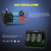 Nilight 3 Gang Rocker Switch Panel Aluminum 5 Pin ON