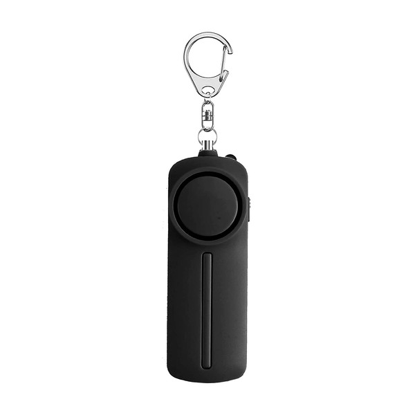 Security Buzzer, Security Alarm, 130 dB, Loud Volume, LED Light, Waterproof, Security Bell, Elementary School Students, Boys, Girls, Women, Simple, Anti-theft Buzzer/Security Goods, Attached to School Bag (Black)
