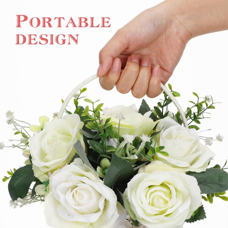 MAGICLULU Small Wicker Basket: Willow Flower Girl Basket Woven Willow